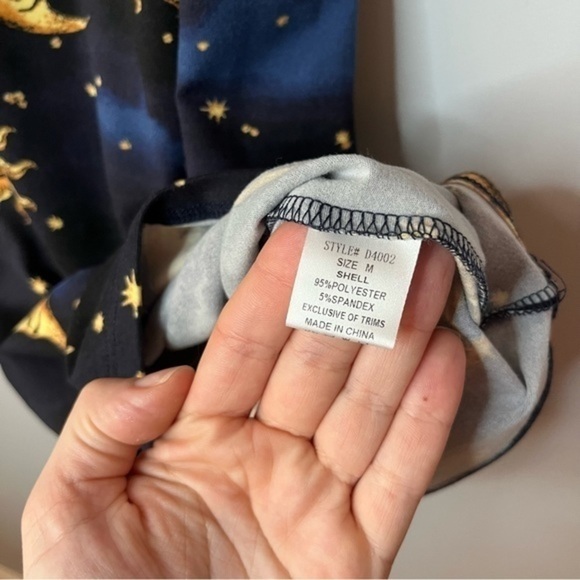 Bear Dance Celestial Gold Sun And Moon Bungee Strap Cami Mini Dress Size Small - Picture 10 of 15